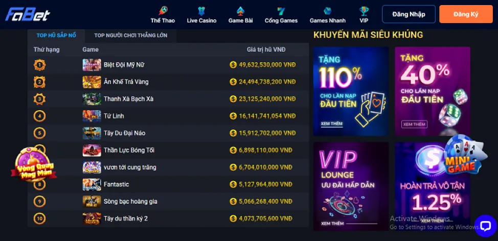 Đa dạng trò chơi cá cược trên 77 ball app